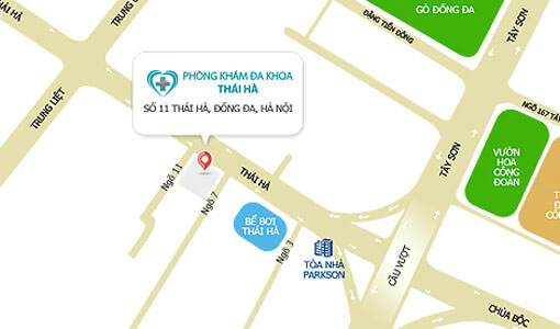 Bản đồ địa chỉ Phòng khám đa khoa Thái Hà